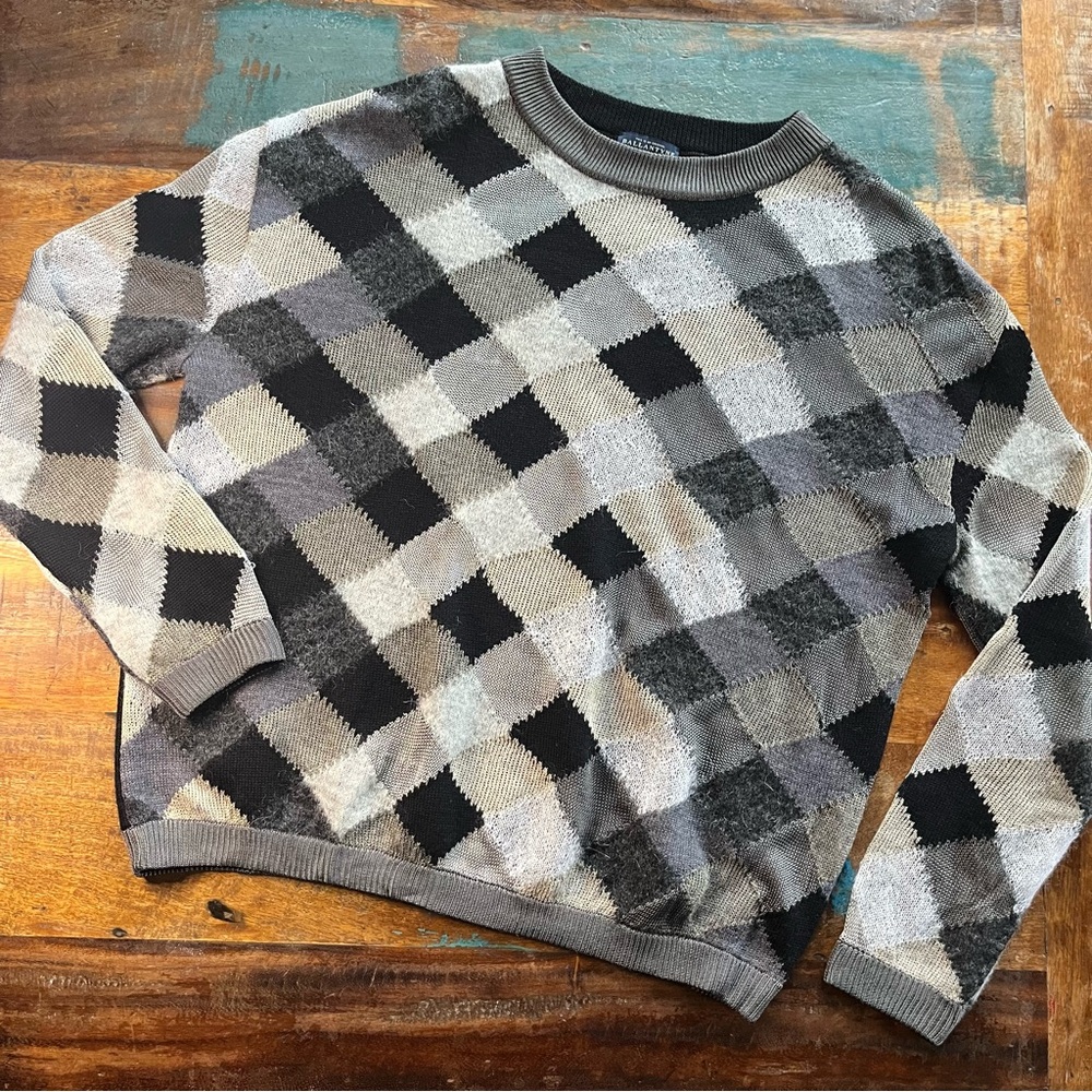 Ballantyne, Made in Italy, Men’s Argyle Mohair Blend Sweater (M)